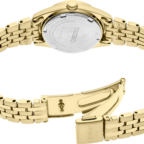 Seiko SUR440 Essentials Quartz White Dial Gold-Tone Ladies Watch
