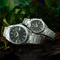 SEIKO SUR527 Essentials Quartz Olive Green Sunray Dial Men's Watch