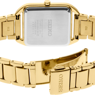 Seiko SWR078 Presage Quartz White Dial bracelet Gold finish Women's Watch
