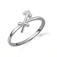.925 Sterling Silver Personalized Zodiac Sign Band Ring