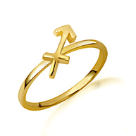 Gold Personalized Zodiac Sign Band Ring (Available in Yellow/Rose/White Gold)