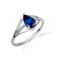 .925 Sterling Silver Round Beaded Cubic Zirconia Birthstone Ring