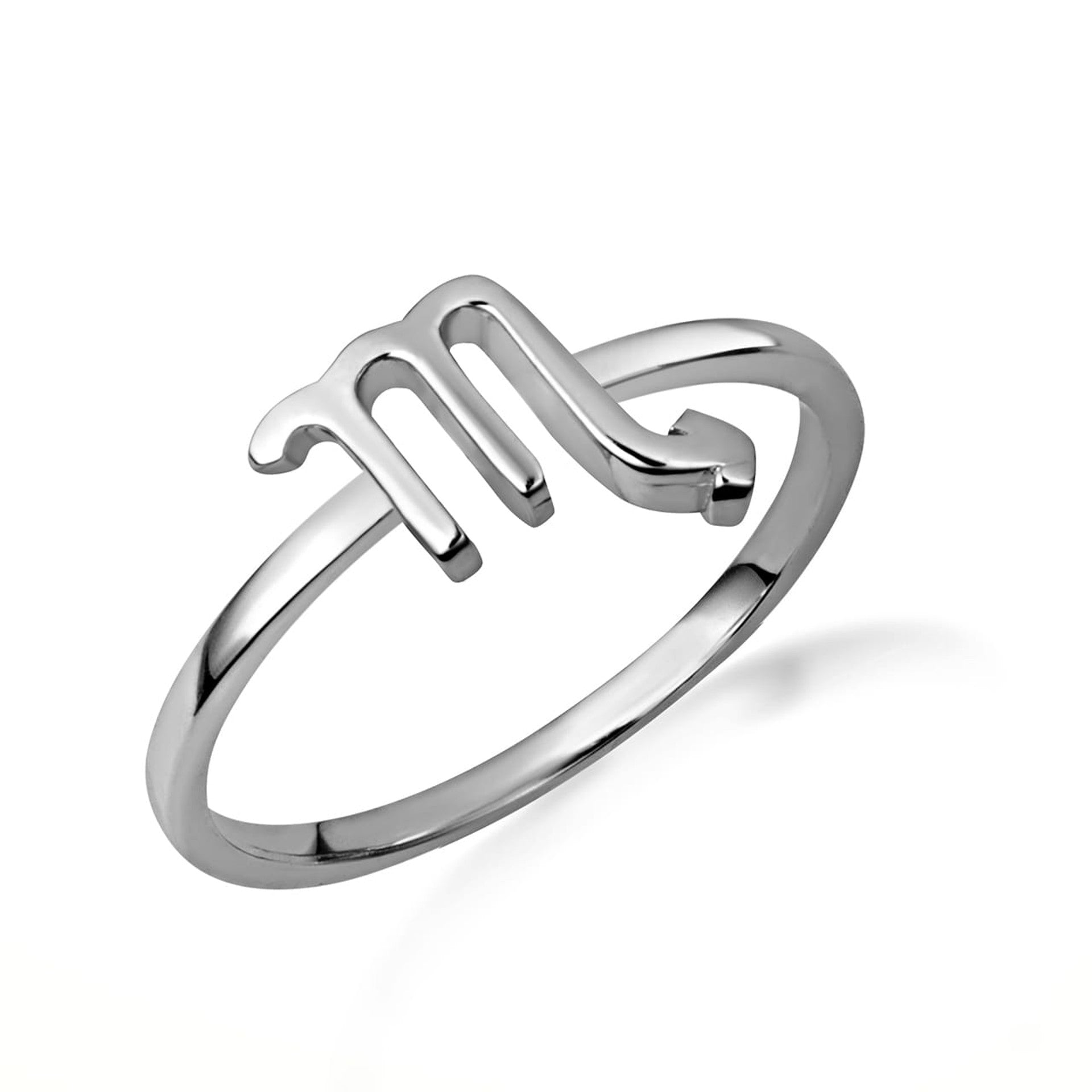 .925 Sterling Silver Personalized Zodiac Sign Band Ring