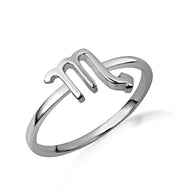 .925 Sterling Silver Personalized Zodiac Sign Band Ring