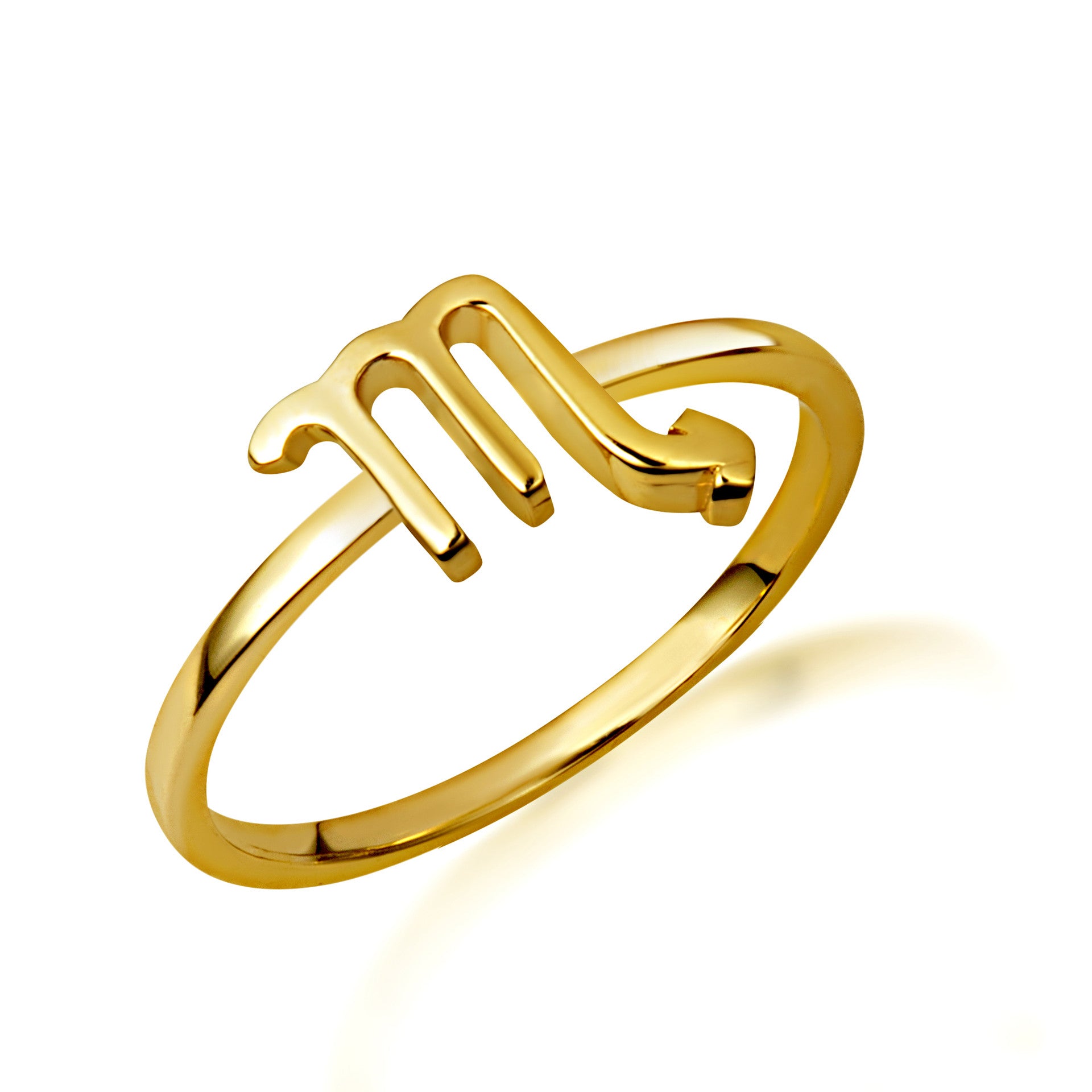 Gold Personalized Zodiac Sign Band Ring (Available in Yellow/Rose/White Gold)