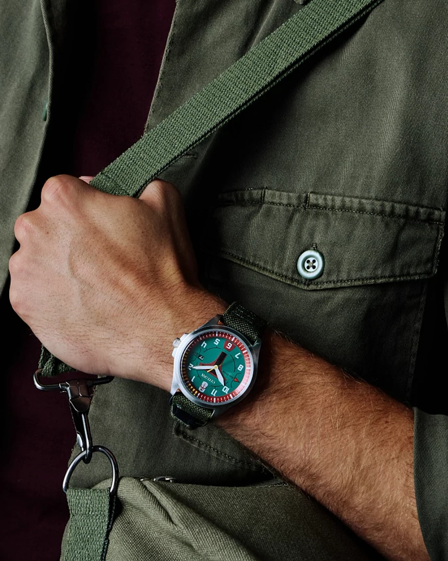 Citizen AW1418-06W Star Wars Boba Fett Eco-Drive Green Dial Men's Watch