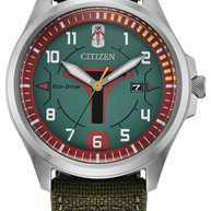 Citizen AW1418-06W Star Wars Boba Fett Eco-Drive Green Dial Men's Watch