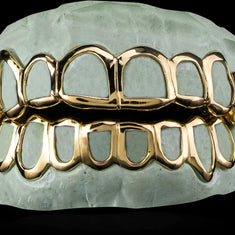 Custom Open Face Gold Grillz.