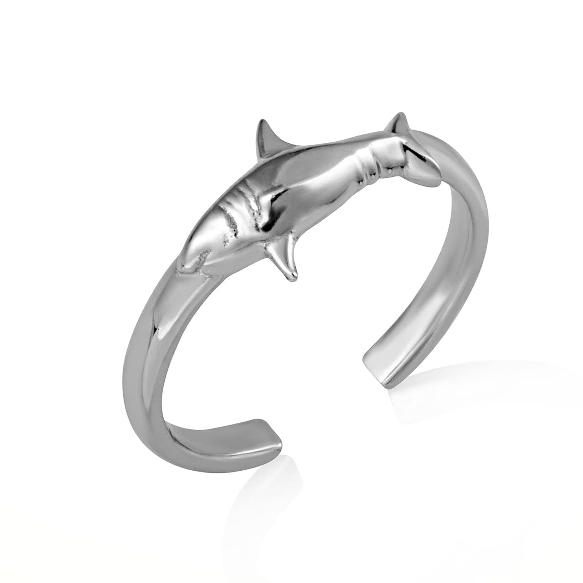 Gold Marine Shark Toe Ring (Available in Yellow/Rose/White Gold)