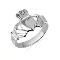 Gold Men's Traditional Claddagh Ring (Available in Yellow/Rose/White Gold)