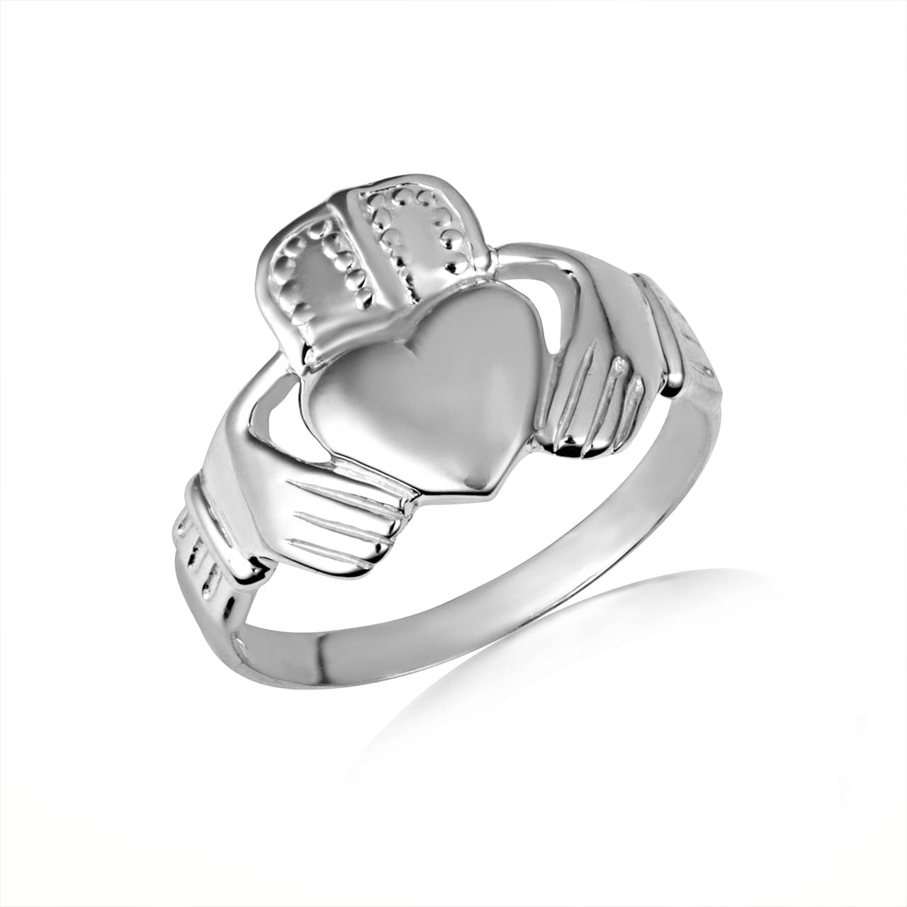 Gold Men's Classic Claddagh Ring (Available in Yellow/Rose/White Gold)