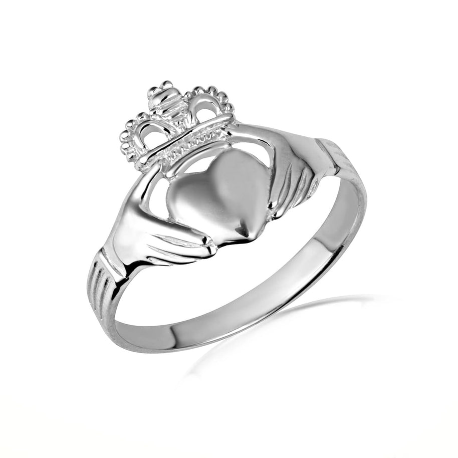 Gold Woman's Classic Claddagh Ring (Available in Yellow/Rose/White Gold