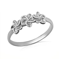 Gold Hawaiian Flower Plumeria Ring (Available in Yellow/Rose/White Gold)