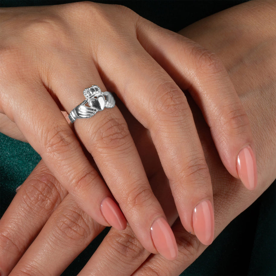 .925 Sterling Silver Woman's Eternal Irish Claddagh Ring