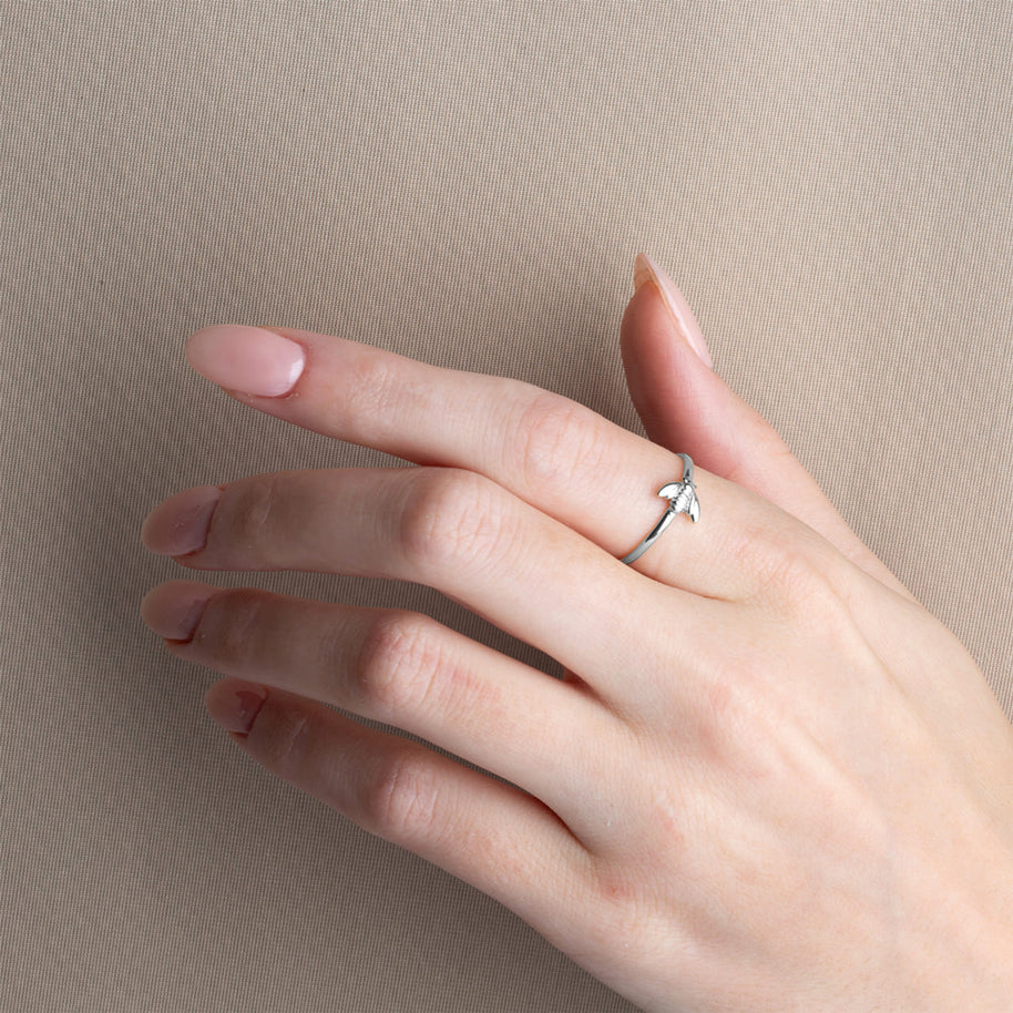 .925 Sterling Silver Firefly Ring