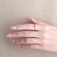 925 Sterling Silver Flower Daisy Band Ring