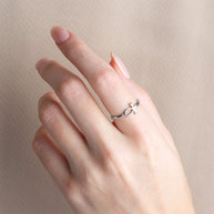 .925 Sterling Silver Egyptian Ankh Cross Band Ring