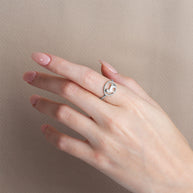 .925 Sterling Silver Pet Dog Rope Statement Ring