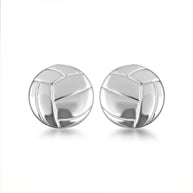 9.25 Sterling Silver Volleyball Sports Athletic Stud Earrings