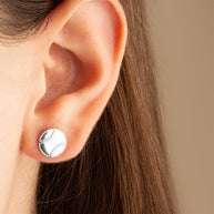 .925 Sterling Silver Baseball Sports Athletic Stud Earrings