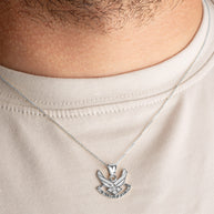 .925 Sterling Silver United States Air Force Emblem Officially Licensed Pendant Necklace