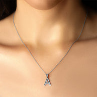 .925 Sterling Silver Personalized Letter 