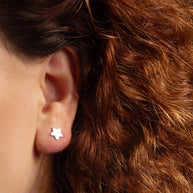 .925 Sterling Silver Celestial Star Stud Earrings