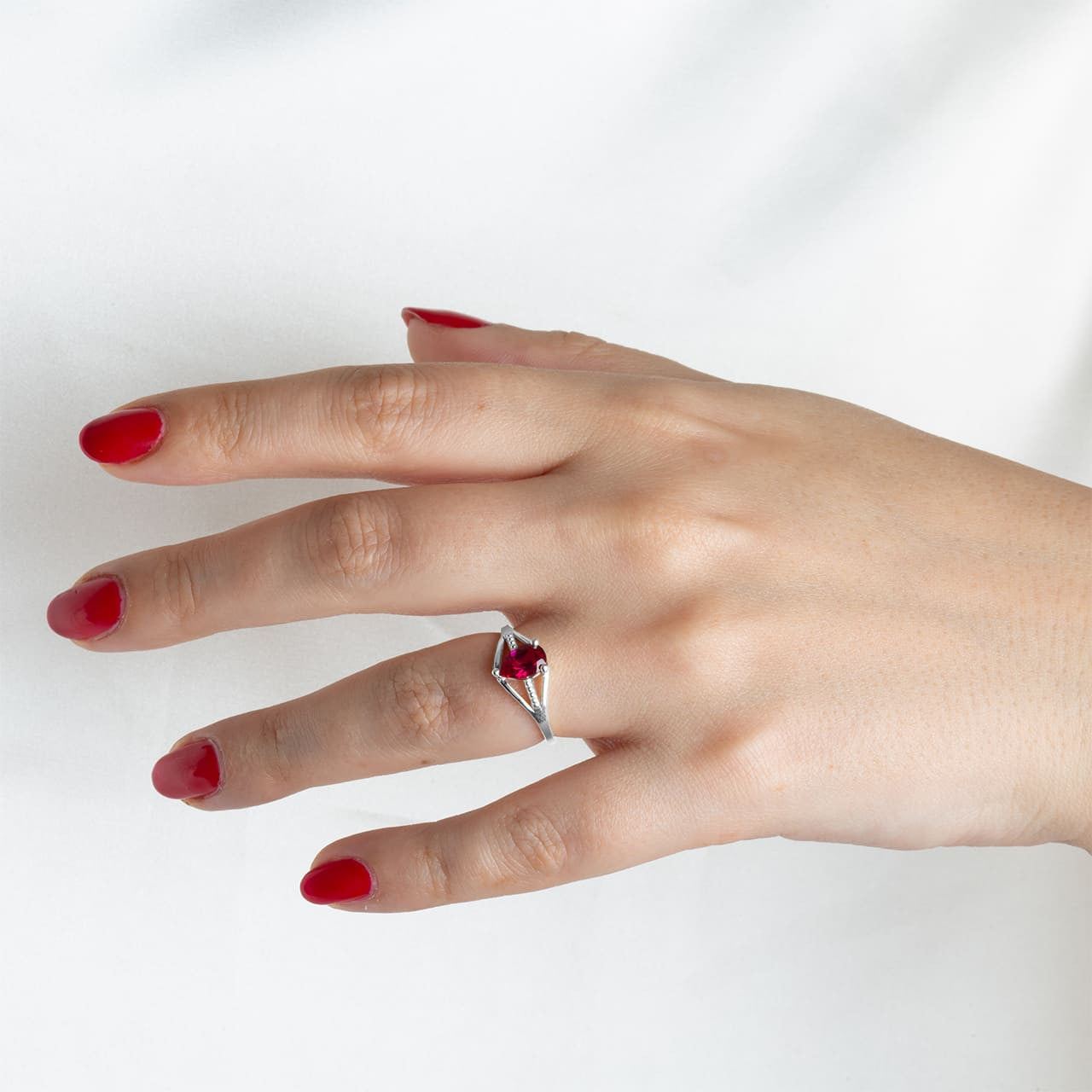 .925 Sterling Silver Round Beaded Cubic Zirconia Birthstone Ring
