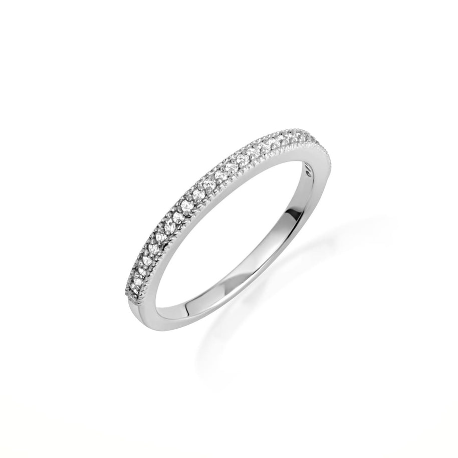 14K Gold Pave Set Lab Grown Diamond Wedding Band Ring (Available in Yellow/Rose/White Gold)