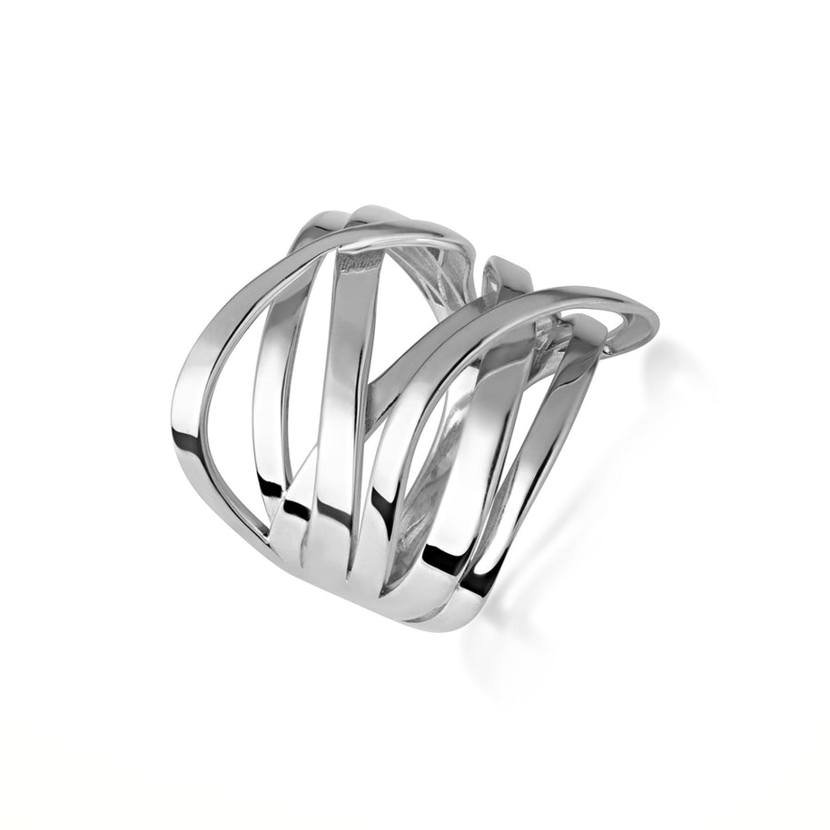 Gold Multi Row Wavy Ring (Available in Yellow/Rose/White Gold)