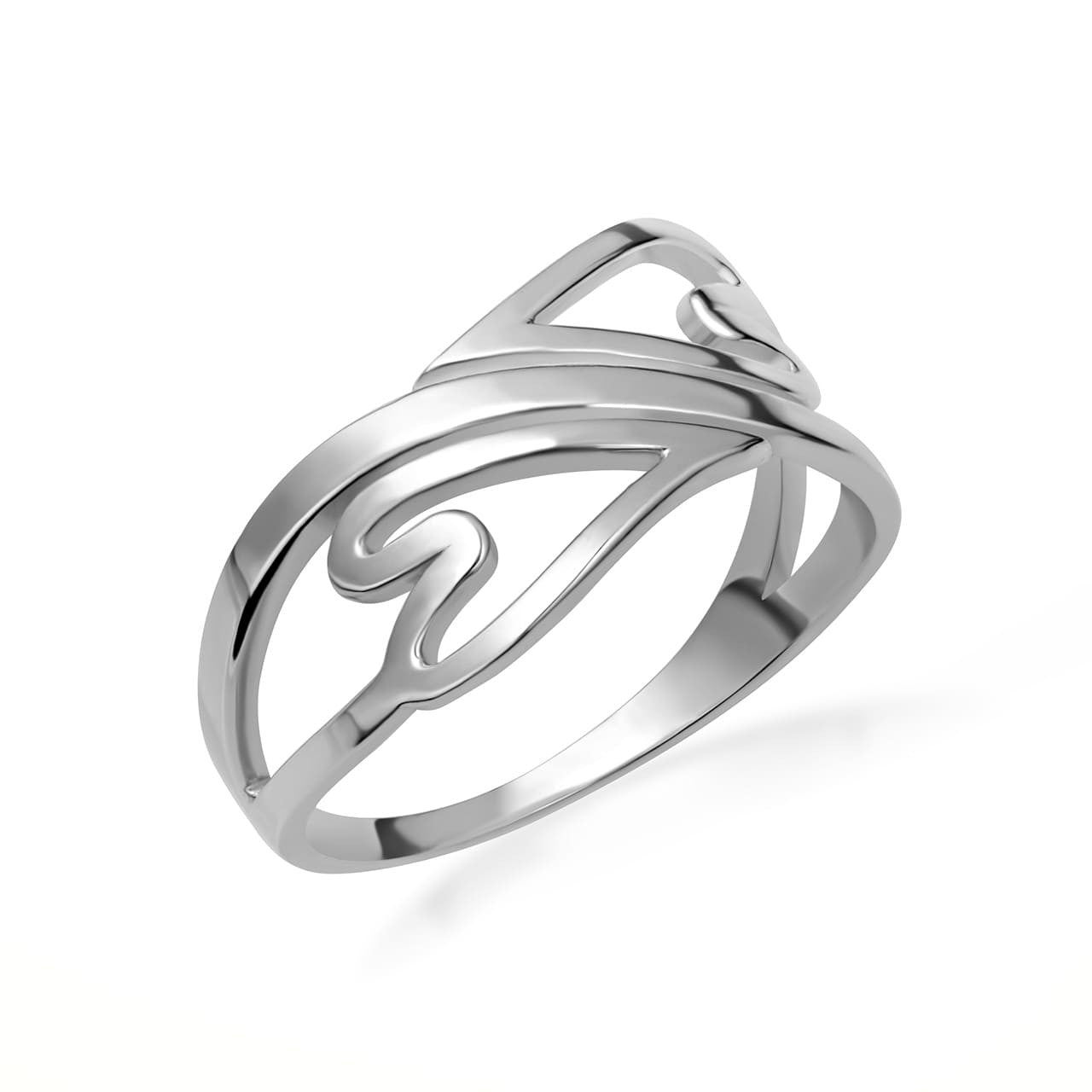 Gold Elongated Double Heart Love Ring (Available in Yellow/Rose/White Gold)