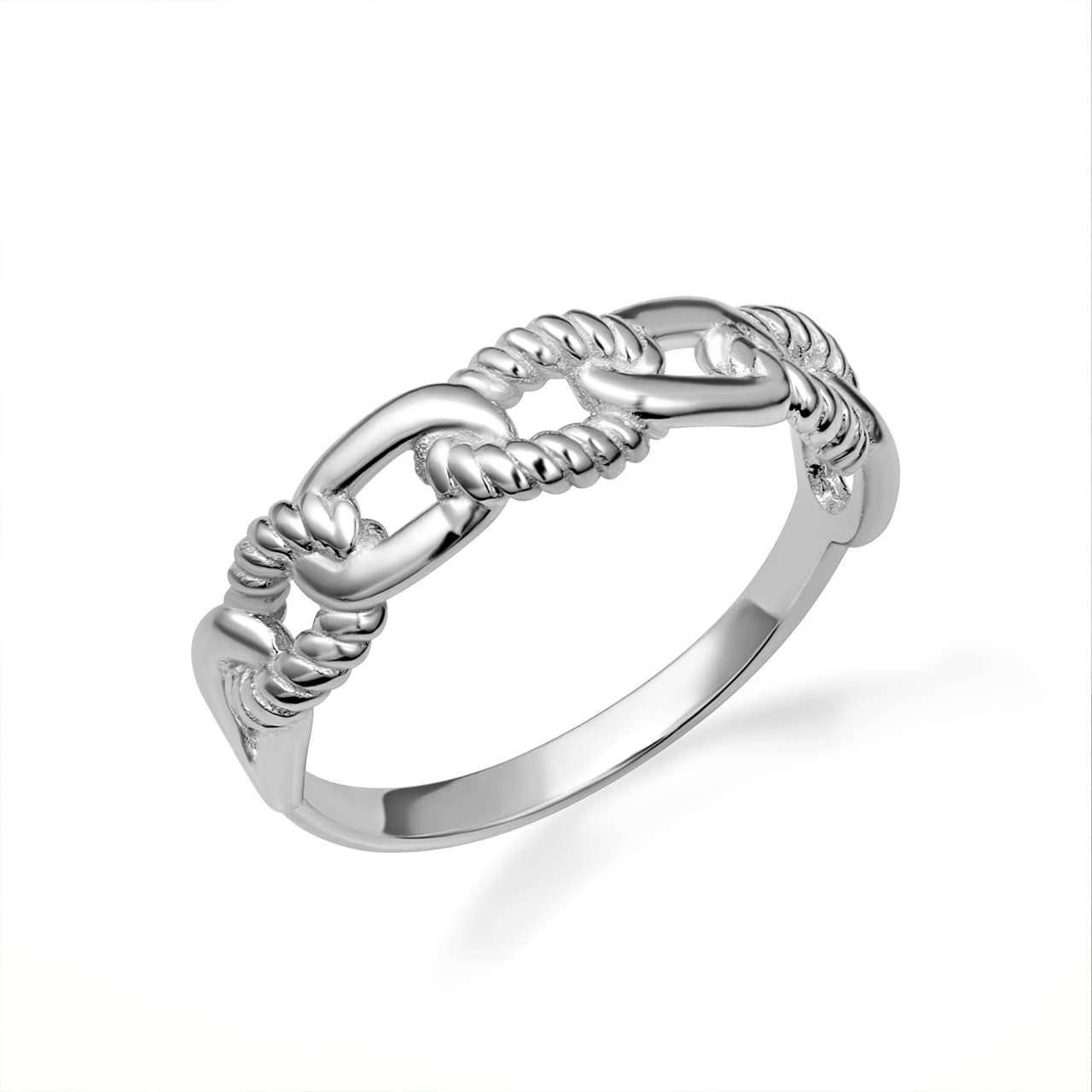 Gold Chain Link Band Ring (Available in Yellow/Rose/White Gold)