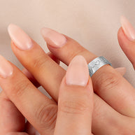 .925 Sterling Silver Heartbeat EKG Pulse Band Ring