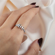 .925 Sterling Silver Honeycomb Bee Ring