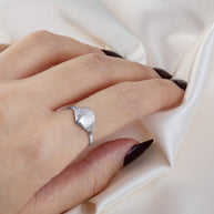 .925 Sterling Silver Seashell Beach Ring