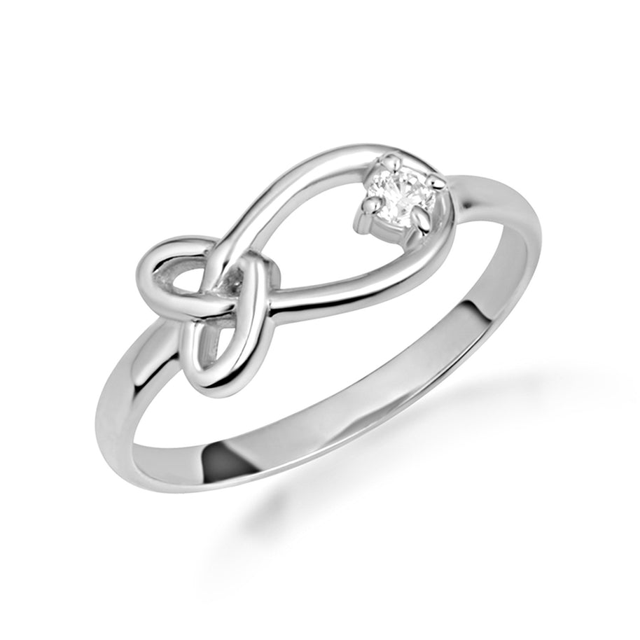 Gold Diamond Love Knot Ring (Available in Yellow/Rose/White Gold)