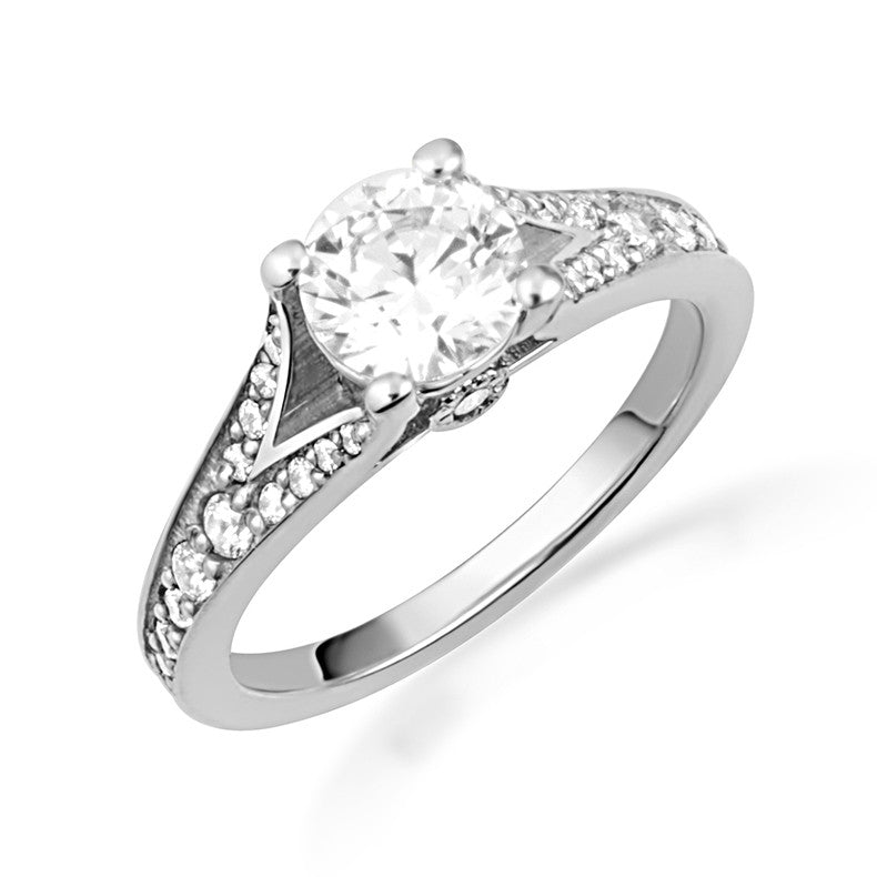 14K Gold Lab Grown Diamond Engagement Ring (Available in Yellow/Rose/White Gold)