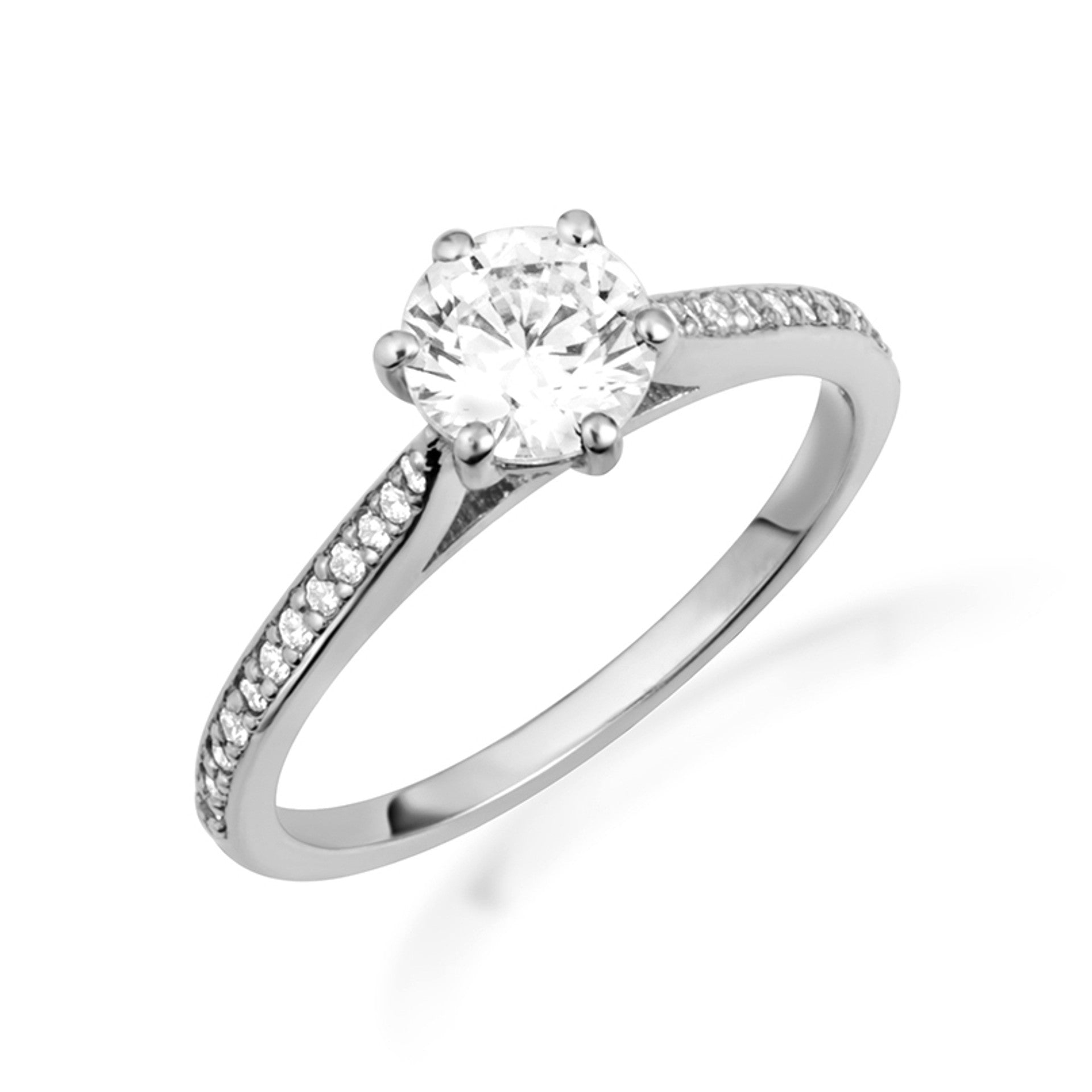 14K Gold Lab Grown Diamond Channel Set Engagement Ring (Available in Yellow/Rose/White Gold)