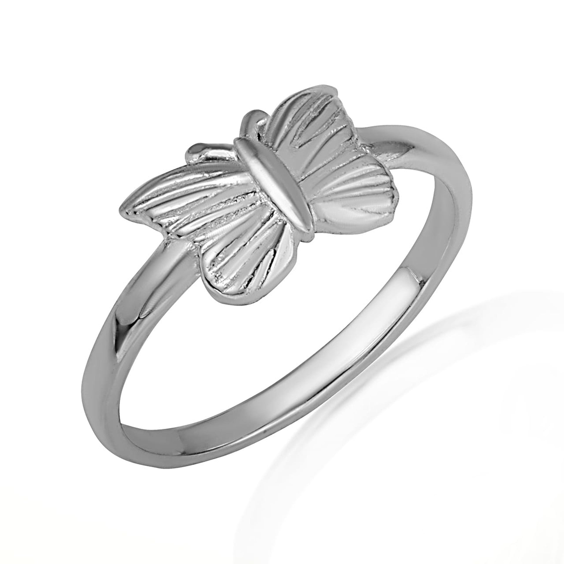.925 Sterling Silver Nature Butterfly Ring