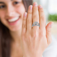 .925 Sterling Silver Cubic Zirconia Heart Crown 15 Años Quinceañera Milgrain Ring