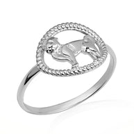 Gold Pet Dog Rope Statement Ring (Available in Yellow/Rose/White Gold)