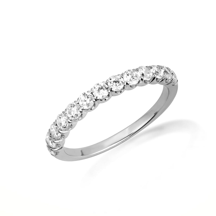 Gold Pave Set Lab Grown Diamond Engagement Wedding Band Ring (Available in Yellow/Rose/White Gold)
