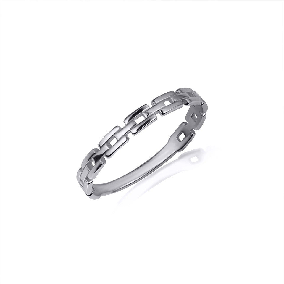Gold Chain Link Protection Band Ring (Available in Yellow/Rose/White Gold)