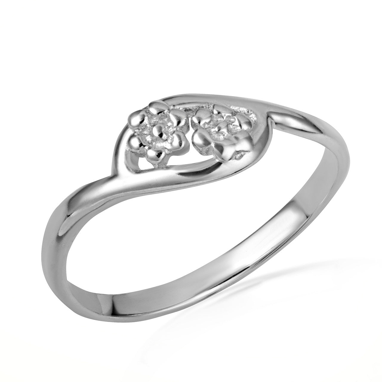 925 Sterling Silver Flower Daisy Band Ring