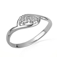 925 Sterling Silver Flower Daisy Band Ring