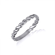 Gold Stackable Rope Band Ring (Available in Yellow/Rose/White Gold)