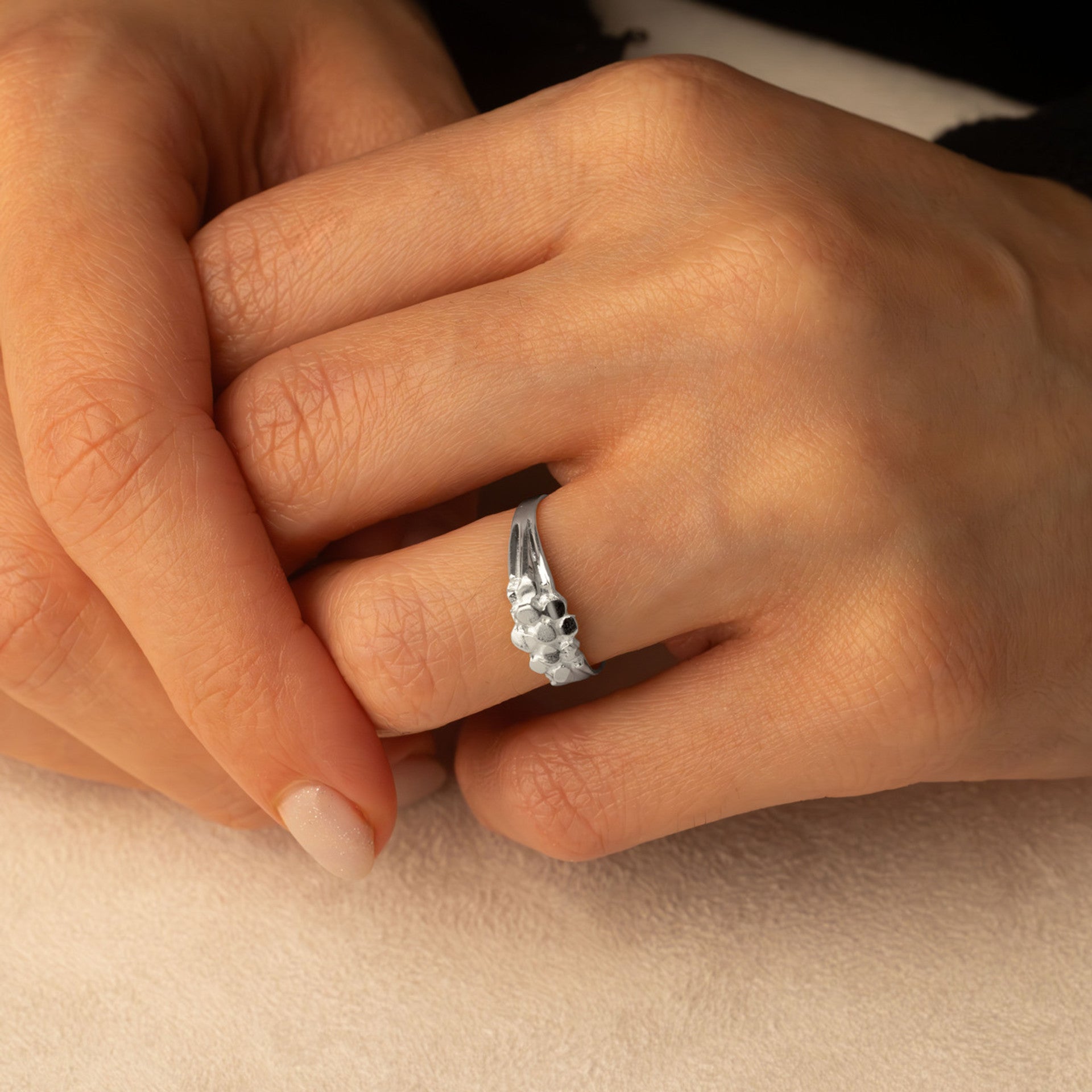 925 Sterling Silver Baby Nugget Ring