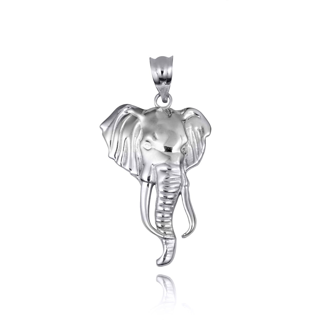 Gold Elephant Animal Pendant Necklace (Available in Yellow/Rose/White Gold)