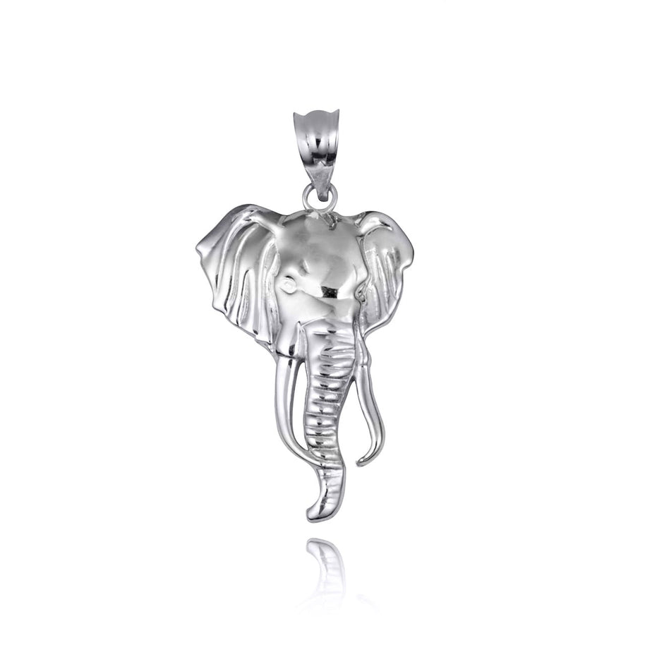 Gold Elephant Animal Pendant Necklace (Available in Yellow/Rose/White Gold)