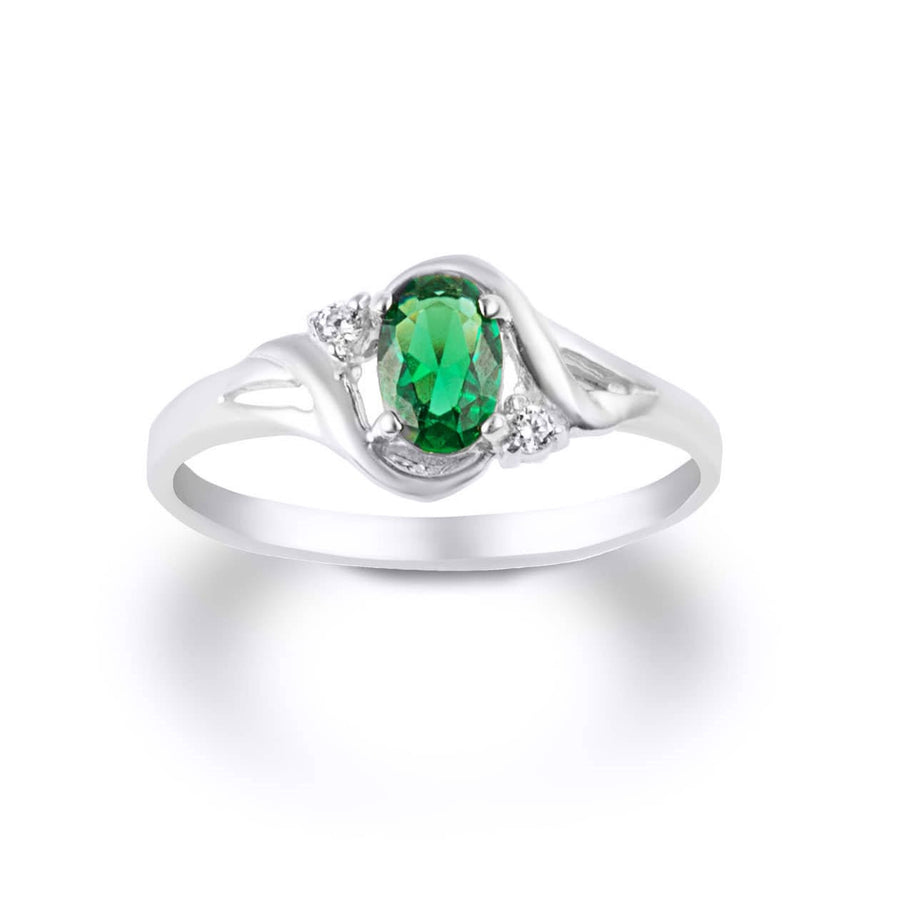.925 Sterling Silver Heart Gemstone Rope Band Ring
